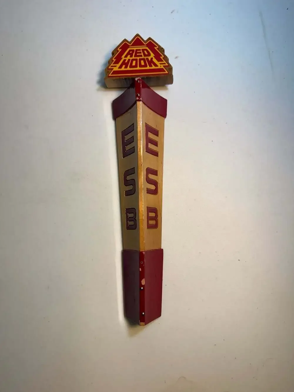 Red Hook ESB Vintage 3-Sided Wooden Beer Tap Handle‎ 12